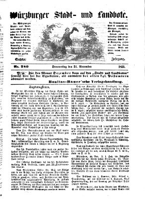 Würzburger Stadt- und Landbote Donnerstag 24. November 1853