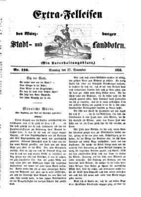 Würzburger Stadt- und Landbote Sonntag 27. November 1853