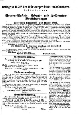 Würzburger Stadt- und Landbote Donnerstag 3. November 1853