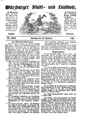 Würzburger Stadt- und Landbote Samstag 10. Dezember 1853