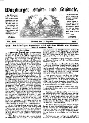 Würzburger Stadt- und Landbote Mittwoch 14. Dezember 1853