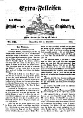 Würzburger Stadt- und Landbote Donnerstag 15. Dezember 1853