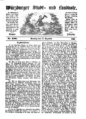 Würzburger Stadt- und Landbote Samstag 17. Dezember 1853