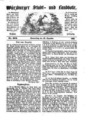 Würzburger Stadt- und Landbote Donnerstag 22. Dezember 1853