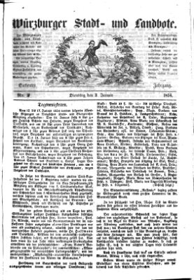 Würzburger Stadt- und Landbote Dienstag 3. Januar 1854