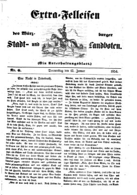 Würzburger Stadt- und Landbote Donnerstag 12. Januar 1854