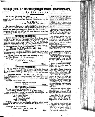 Würzburger Stadt- und Landbote Samstag 21. Januar 1854