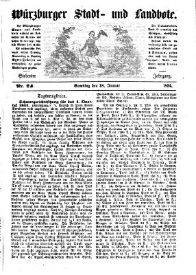 Würzburger Stadt- und Landbote Samstag 28. Januar 1854