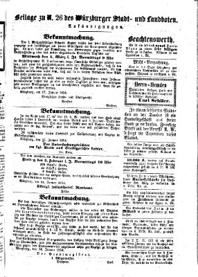 Würzburger Stadt- und Landbote Dienstag 31. Januar 1854