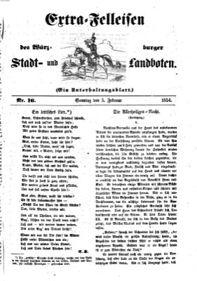 Würzburger Stadt- und Landbote Sonntag 5. Februar 1854