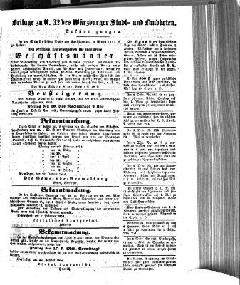 Würzburger Stadt- und Landbote Dienstag 7. Februar 1854