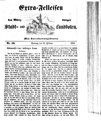 Würzburger Stadt- und Landbote Sonntag 12. Februar 1854