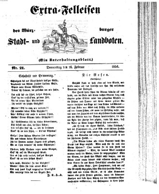 Würzburger Stadt- und Landbote Donnerstag 16. Februar 1854