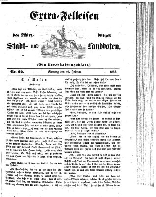 Würzburger Stadt- und Landbote Sonntag 19. Februar 1854