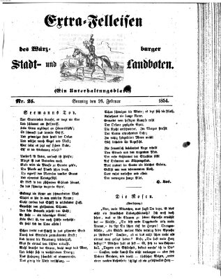 Würzburger Stadt- und Landbote Sonntag 26. Februar 1854