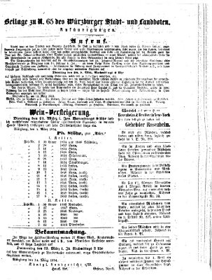 Würzburger Stadt- und Landbote Freitag 17. März 1854