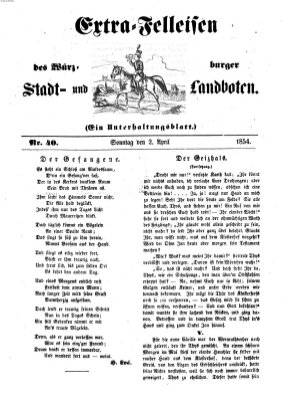 Würzburger Stadt- und Landbote Sonntag 2. April 1854