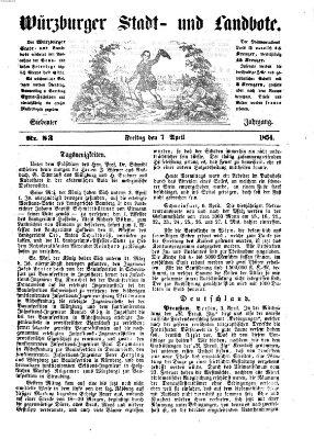 Würzburger Stadt- und Landbote Freitag 7. April 1854