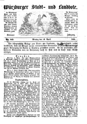Würzburger Stadt- und Landbote Montag 10. April 1854