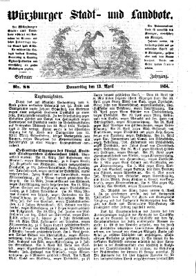 Würzburger Stadt- und Landbote Donnerstag 13. April 1854