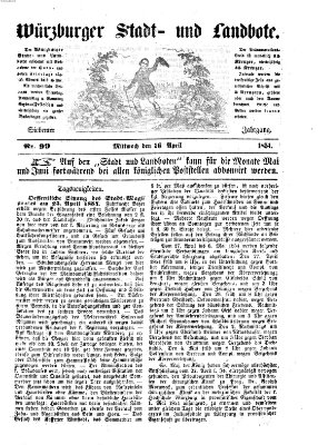 Würzburger Stadt- und Landbote Mittwoch 26. April 1854
