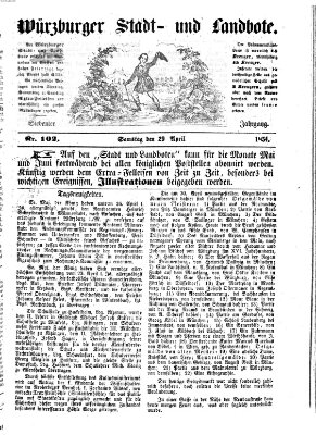 Würzburger Stadt- und Landbote Samstag 29. April 1854