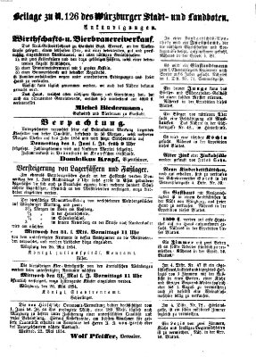 Würzburger Stadt- und Landbote Samstag 27. Mai 1854