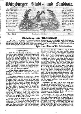 Würzburger Stadt- und Landbote Samstag 24. Juni 1854