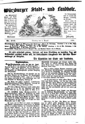Würzburger Stadt- und Landbote Dienstag 1. August 1854