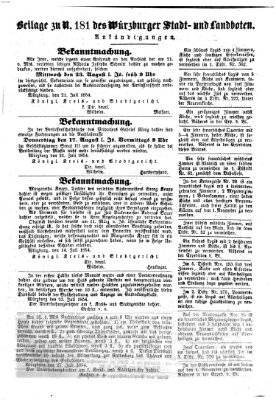 Würzburger Stadt- und Landbote Dienstag 1. August 1854