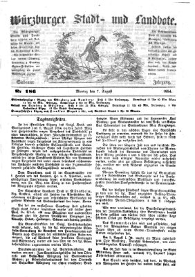 Würzburger Stadt- und Landbote Montag 7. August 1854