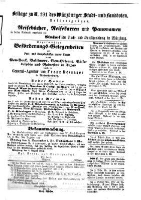 Würzburger Stadt- und Landbote Samstag 12. August 1854