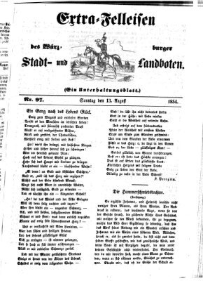 Würzburger Stadt- und Landbote Sonntag 13. August 1854