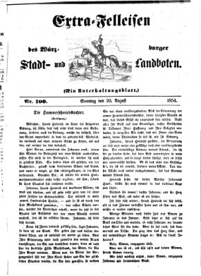 Würzburger Stadt- und Landbote Sonntag 20. August 1854