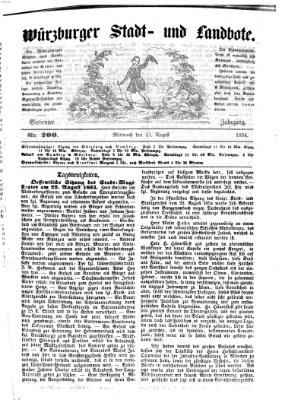 Würzburger Stadt- und Landbote Mittwoch 23. August 1854