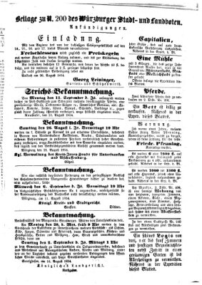 Würzburger Stadt- und Landbote Mittwoch 23. August 1854