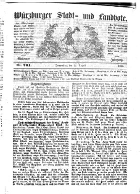 Würzburger Stadt- und Landbote Donnerstag 24. August 1854