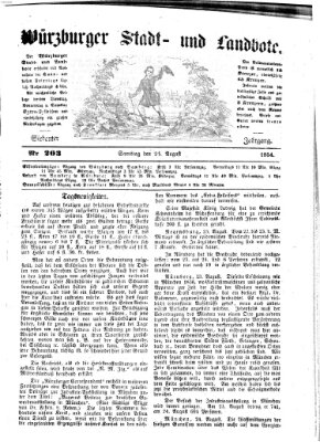 Würzburger Stadt- und Landbote Samstag 26. August 1854