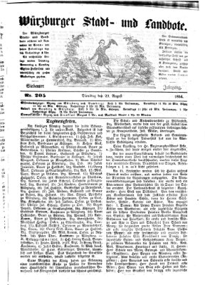 Würzburger Stadt- und Landbote Dienstag 29. August 1854