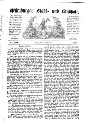 Würzburger Stadt- und Landbote Freitag 1. September 1854