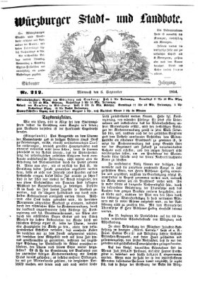 Würzburger Stadt- und Landbote Mittwoch 6. September 1854