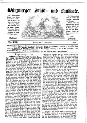 Würzburger Stadt- und Landbote Freitag 15. September 1854