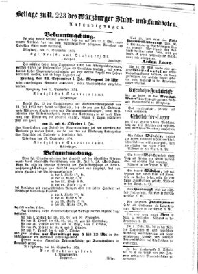 Würzburger Stadt- und Landbote Dienstag 19. September 1854