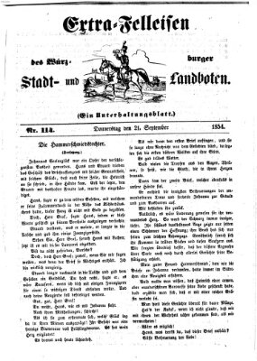 Würzburger Stadt- und Landbote Donnerstag 21. September 1854