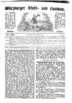 Würzburger Stadt- und Landbote Samstag 30. September 1854