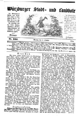 Würzburger Stadt- und Landbote Montag 2. Oktober 1854