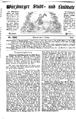 Würzburger Stadt- und Landbote Mittwoch 4. Oktober 1854