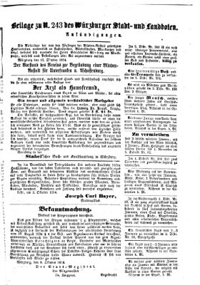 Würzburger Stadt- und Landbote Donnerstag 12. Oktober 1854