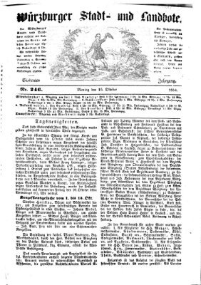 Würzburger Stadt- und Landbote Montag 16. Oktober 1854