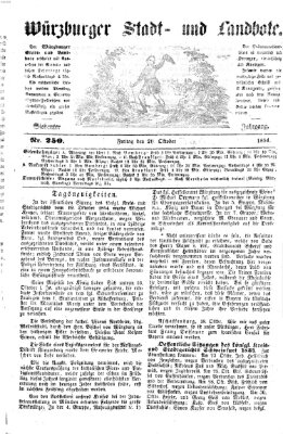 Würzburger Stadt- und Landbote Freitag 20. Oktober 1854